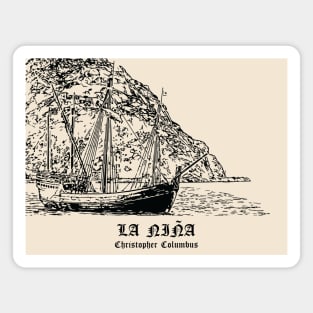 La Niña - Christopher Columbus Magnet